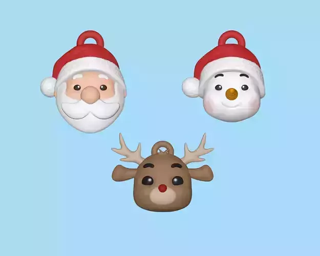  A cute Christmas Ornaments kit to decorate and play 3D print model