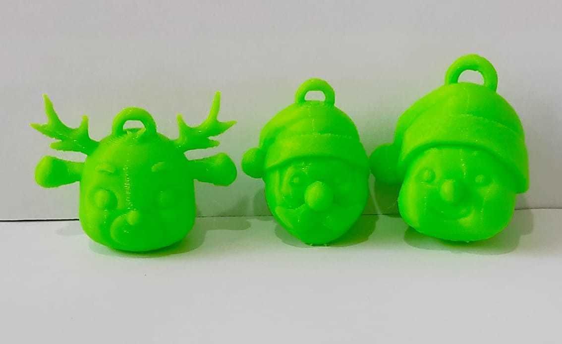 A cute Christmas Ornaments kit to decorate and play 3D print model_1