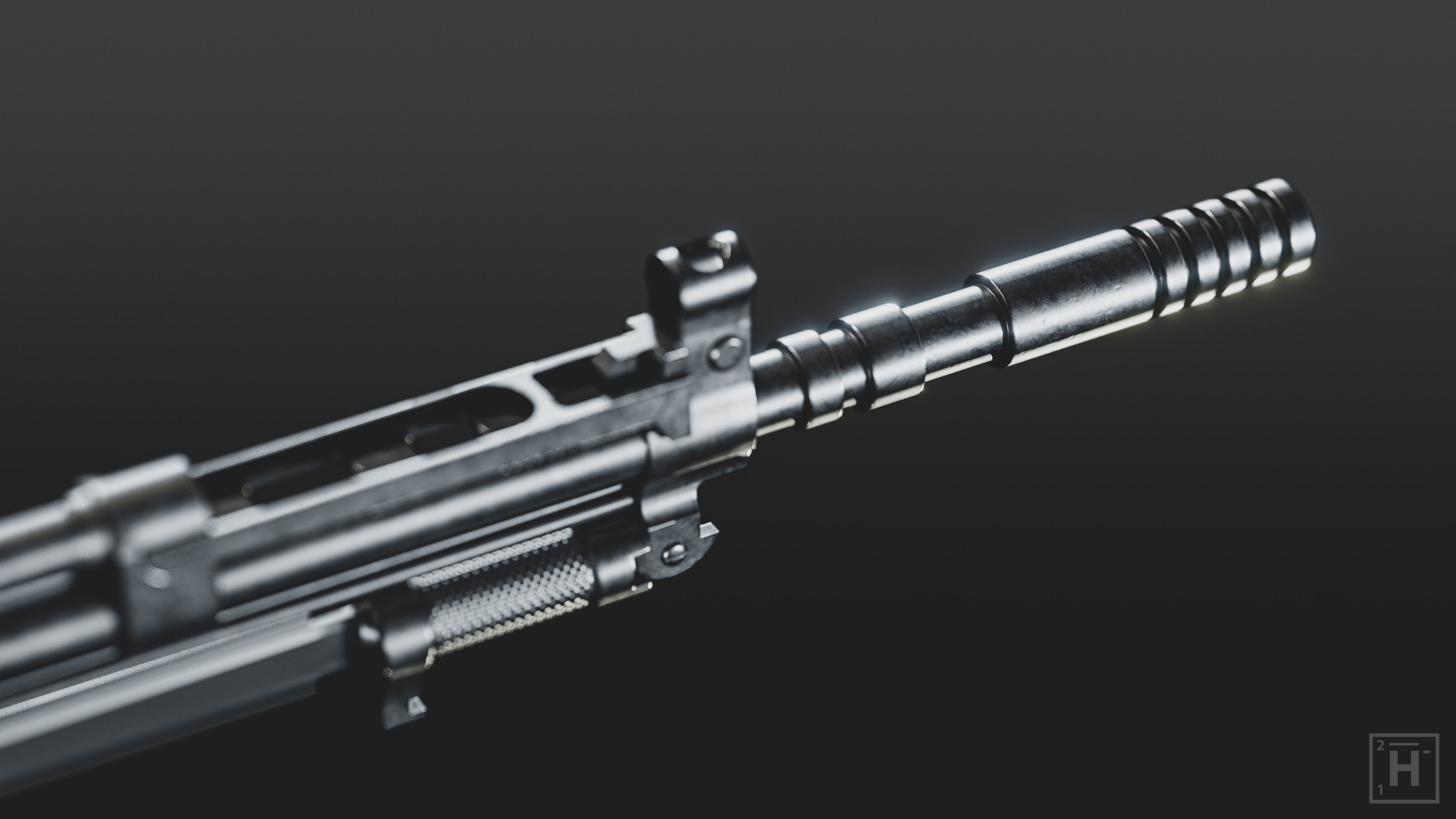 Papovka SKS Low-poly 3D model_5