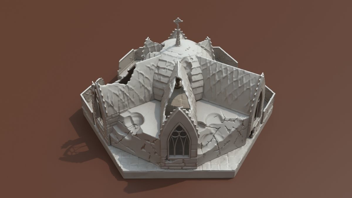 Ruina Gotica para Warhammer40k 3D print model_1
