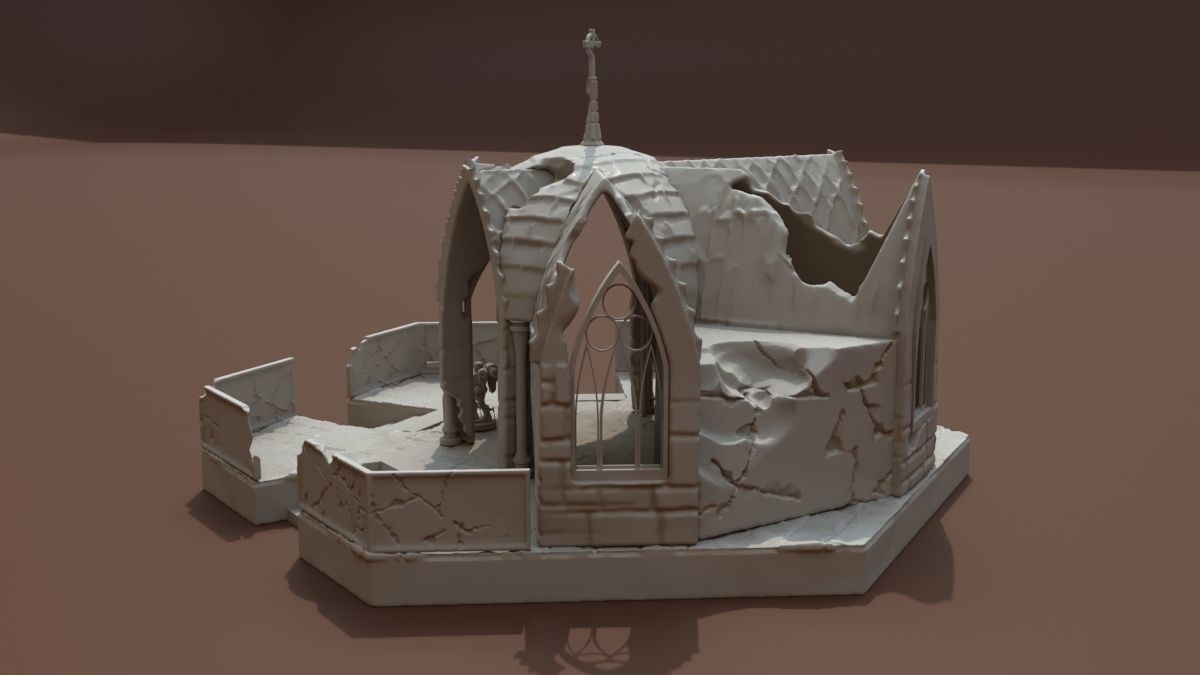 Ruina Gotica para Warhammer40k 3D print model_2