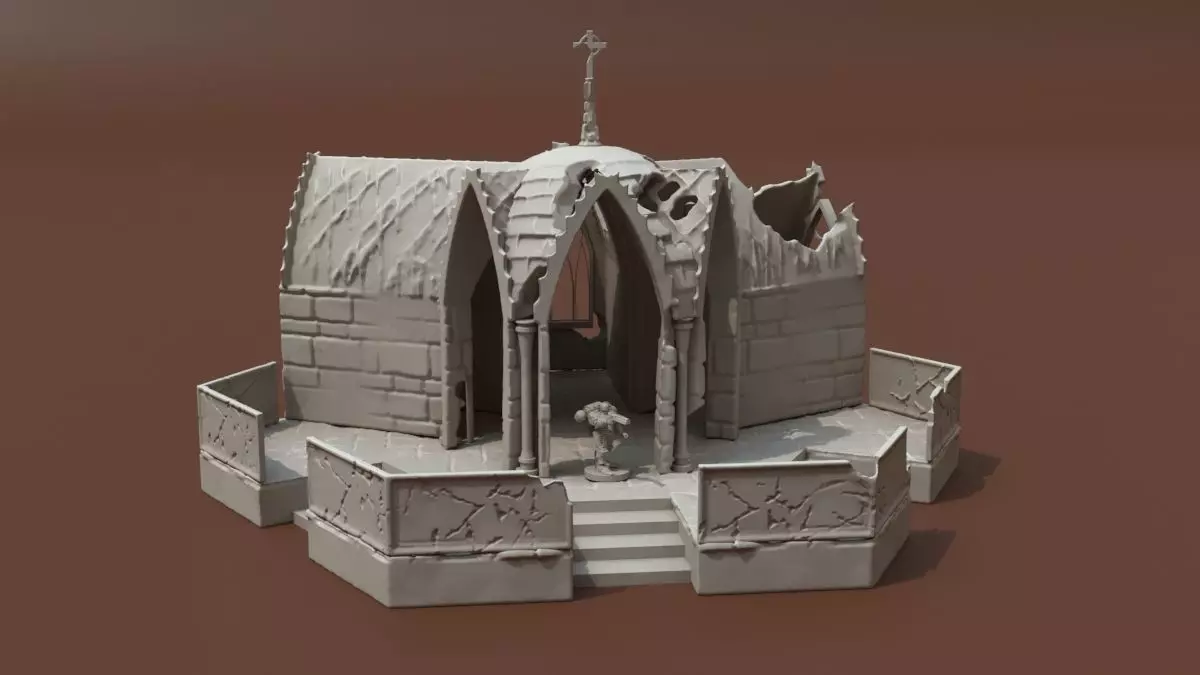 Ruina Gotica para Warhammer40k 3D print model_0