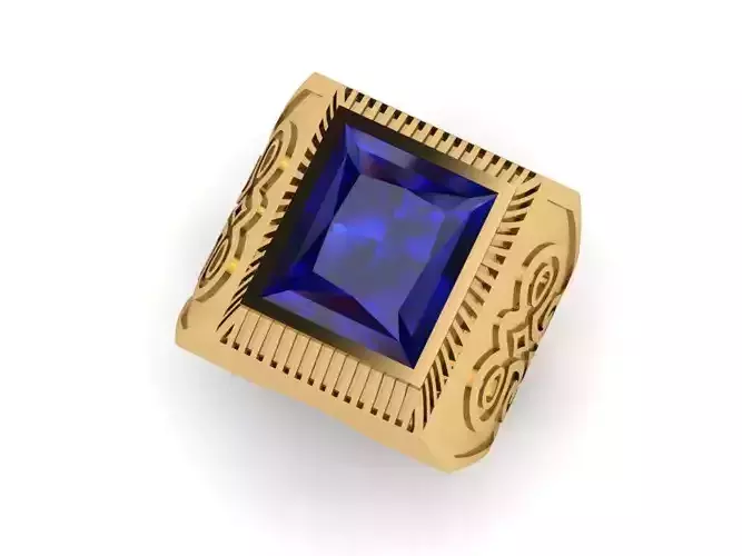 RECTANGLE STONE RING  