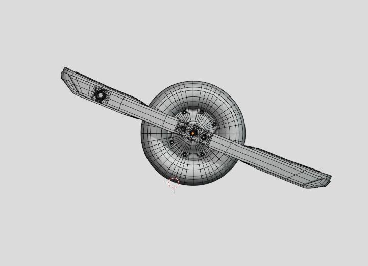 One Wheel Low-poly 3D model_8