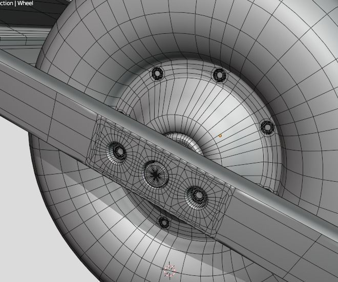 One Wheel Low-poly 3D model_7