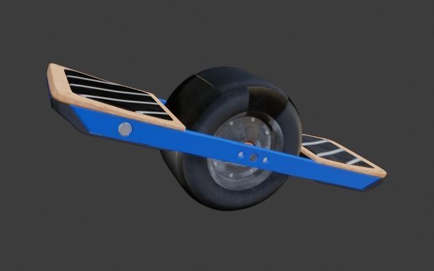 One Wheel Low-poly 3D model_13