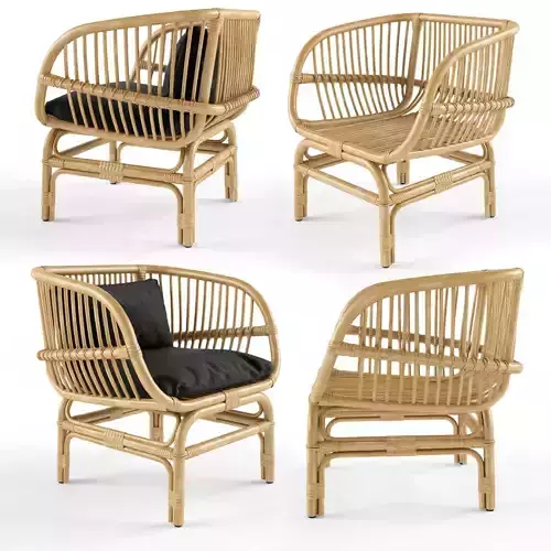 Nordal Lounge Chair Natural Rattan