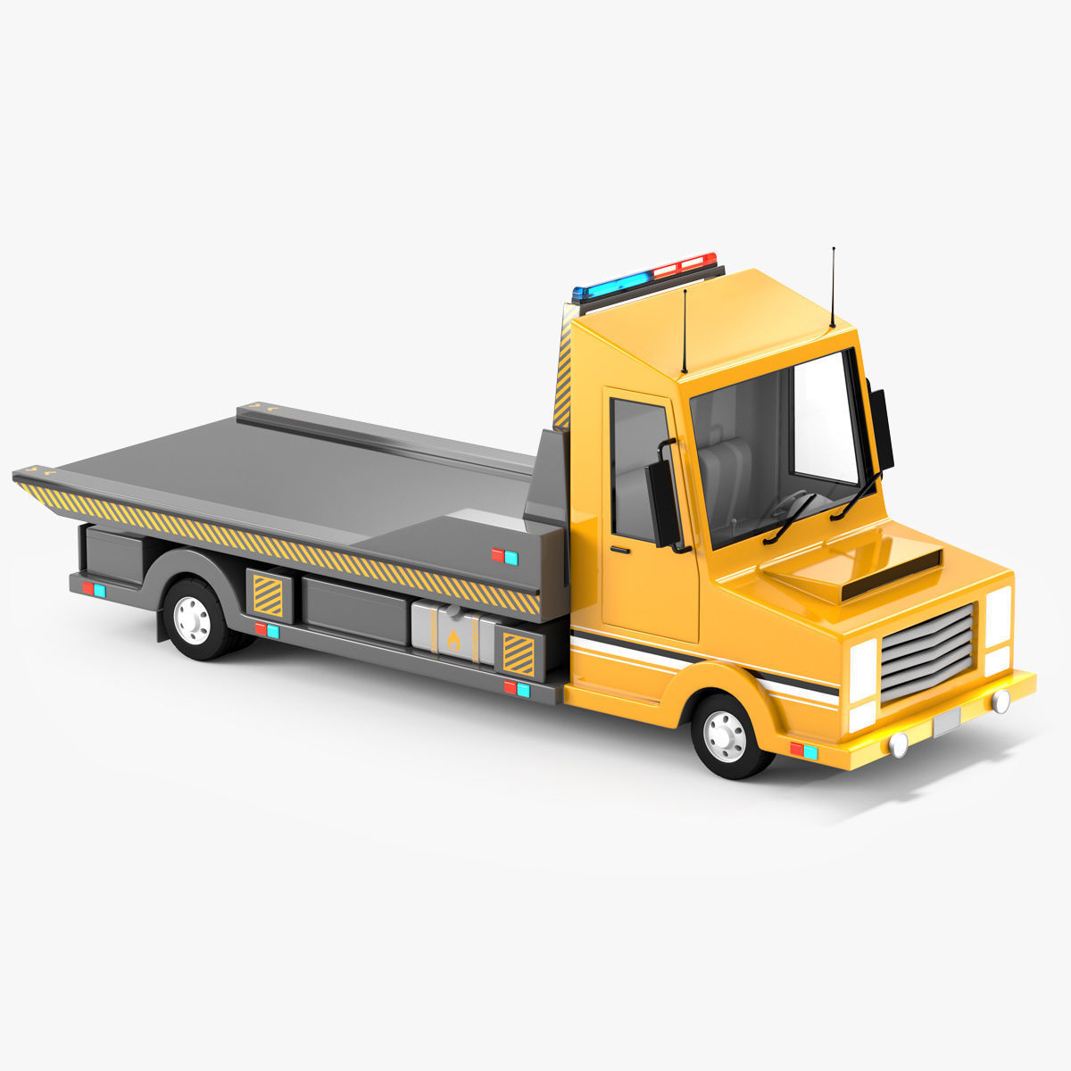 Tow Truck Low-poly 3D model_1