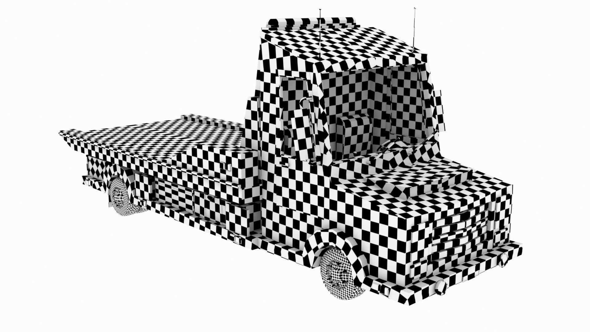 Tow Truck Low-poly 3D model_15