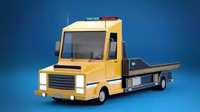 Tow Truck Low-poly 3D model