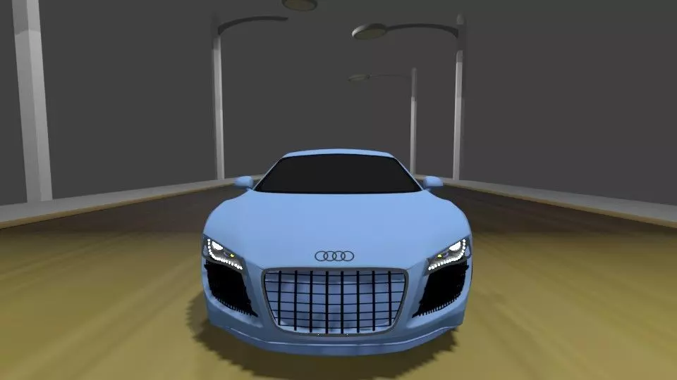 audi model car road Free 3D model