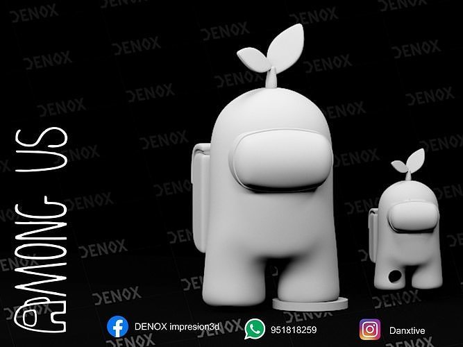Amoung Us character and keychain 3D print model