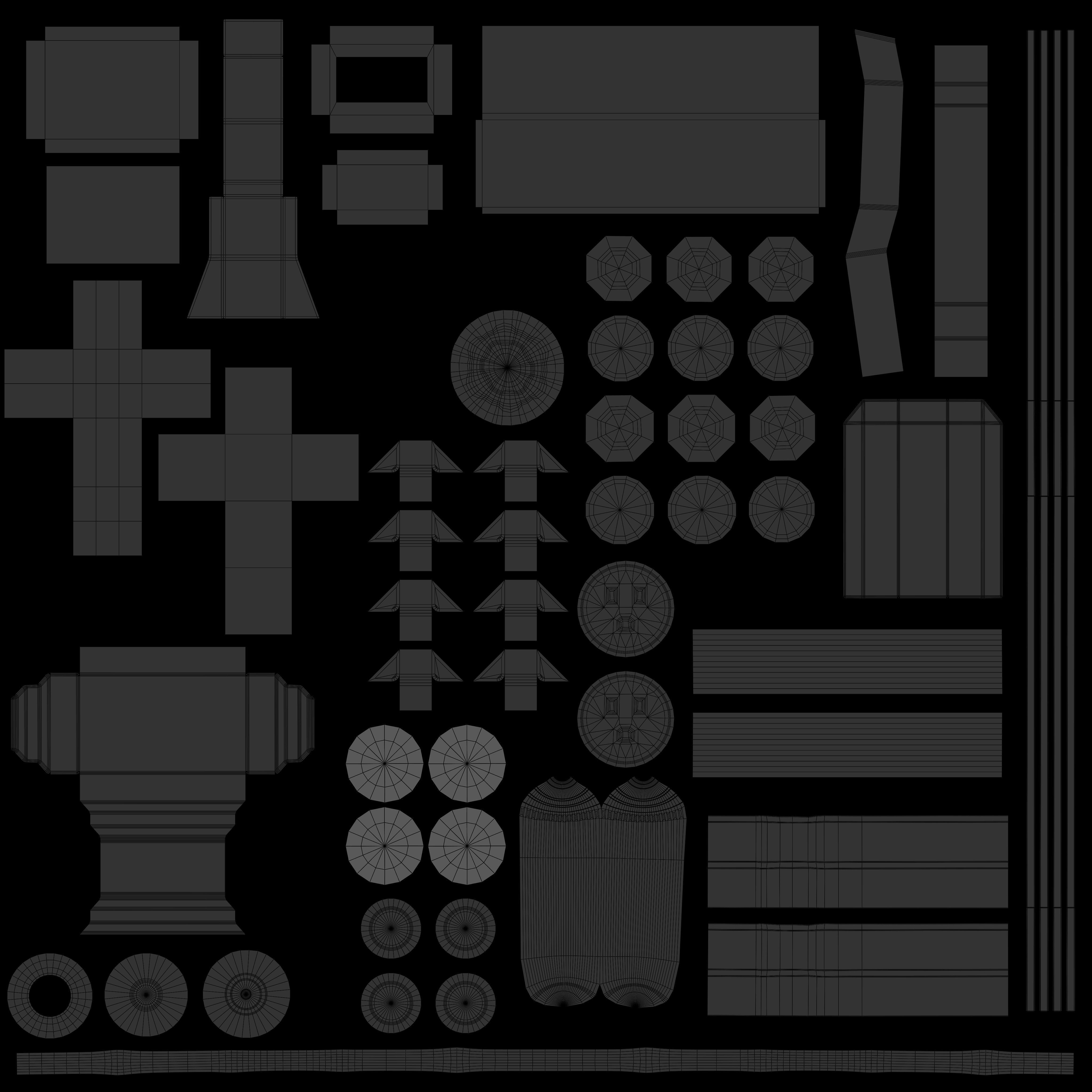Portable Generator Low-poly 3D model_16