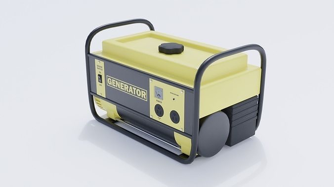 Portable Generator Low-poly 3D model