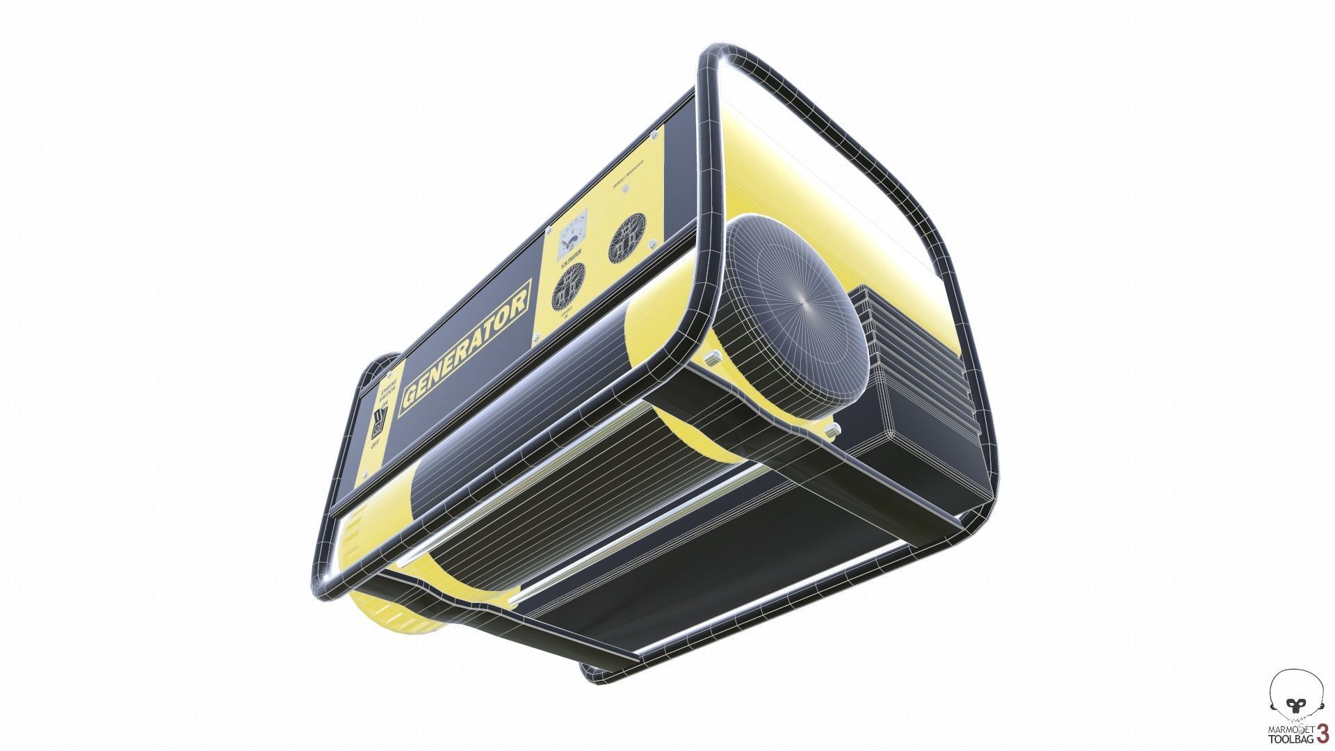 Portable Generator Low-poly 3D model_11