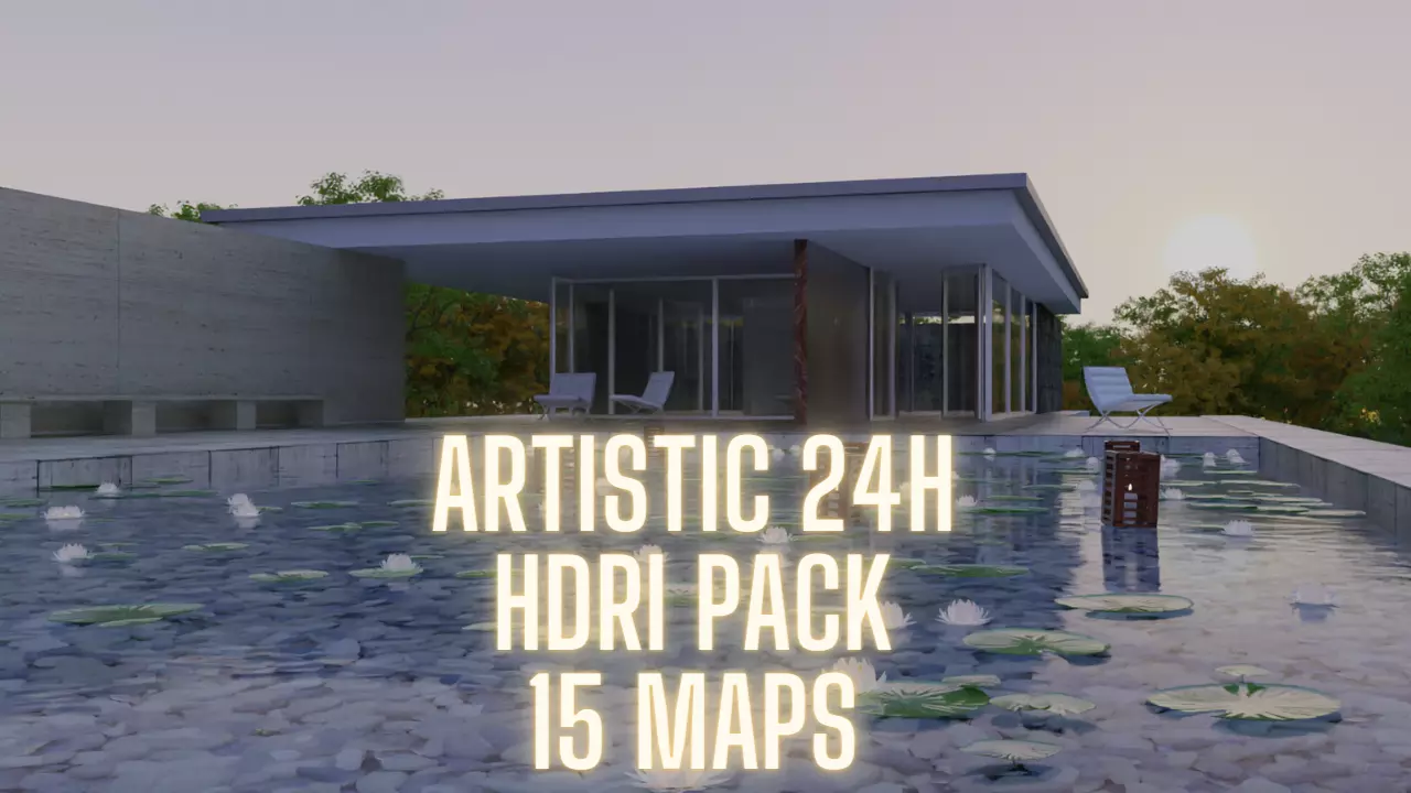 24h Artistic HDRI pack for beautiful renders BIG CRAZY PROMO 3D model_0