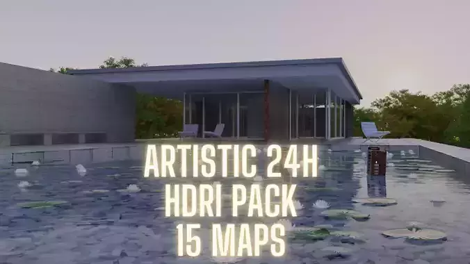 24h Artistic HDRI pack for beautiful renders BIG CRAZY PROMO 3D model