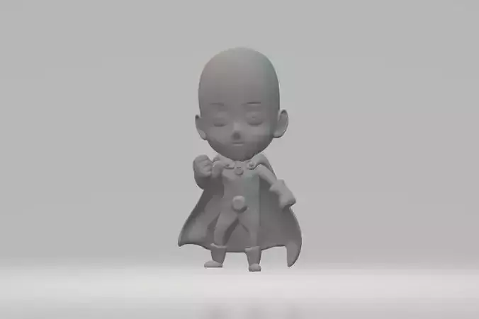 CHIBI SAITAMA - ONE PUNCH 3D print model