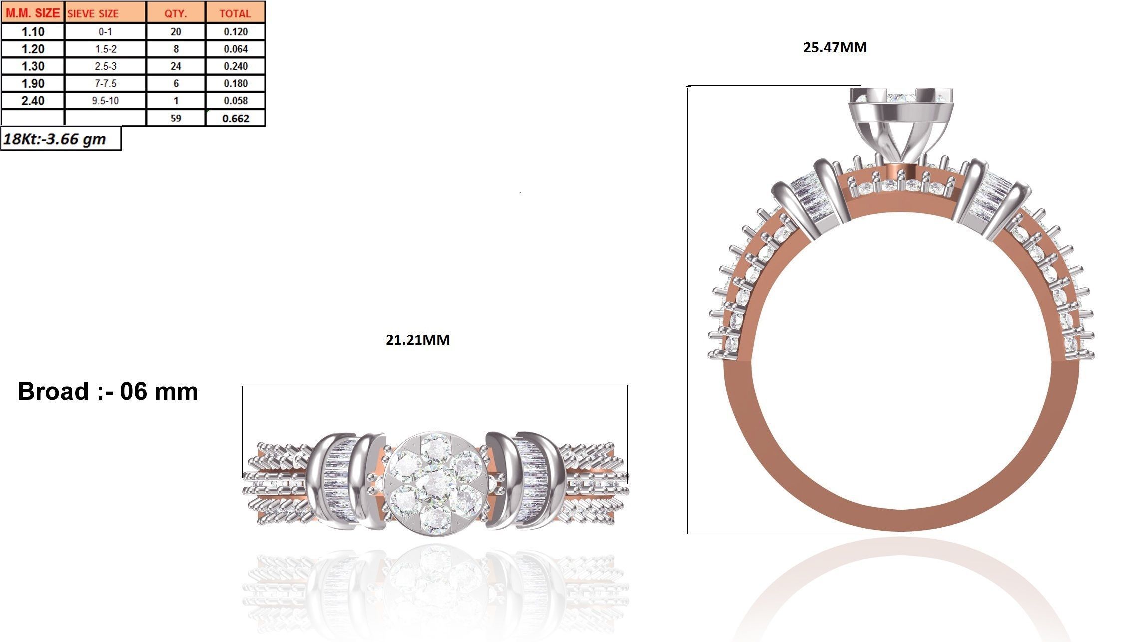 Women ring 3dm render detail 3D print model 3D print model_16