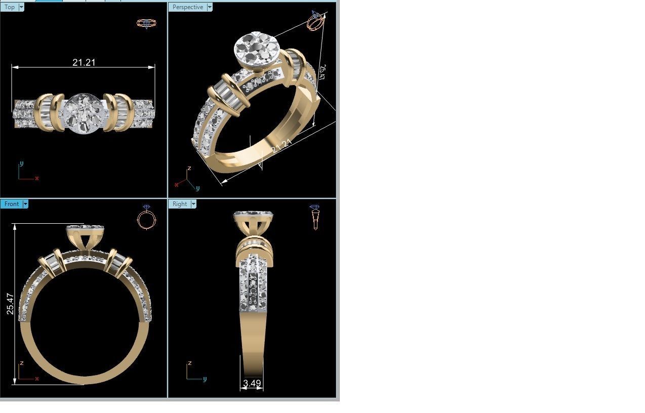 Women ring 3dm render detail 3D print model 3D print model_2