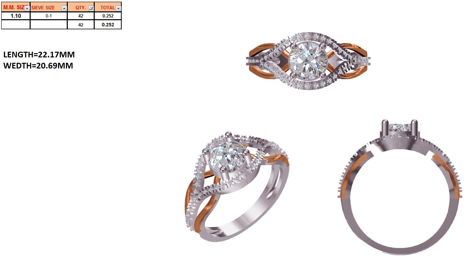 Women ring 3dm render detail 3D print model 3D print model_13