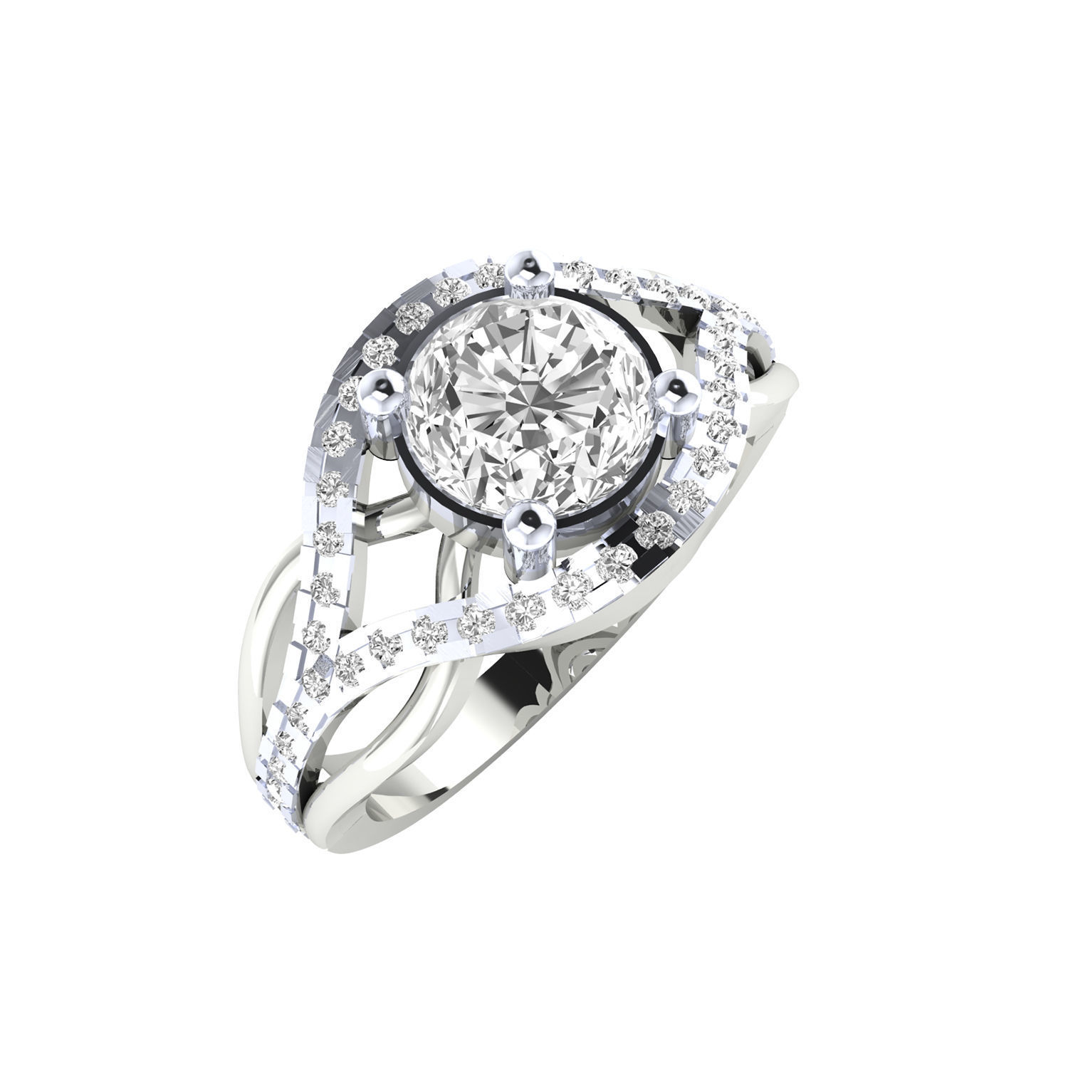 Women ring 3dm render detail 3D print model 3D print model_5