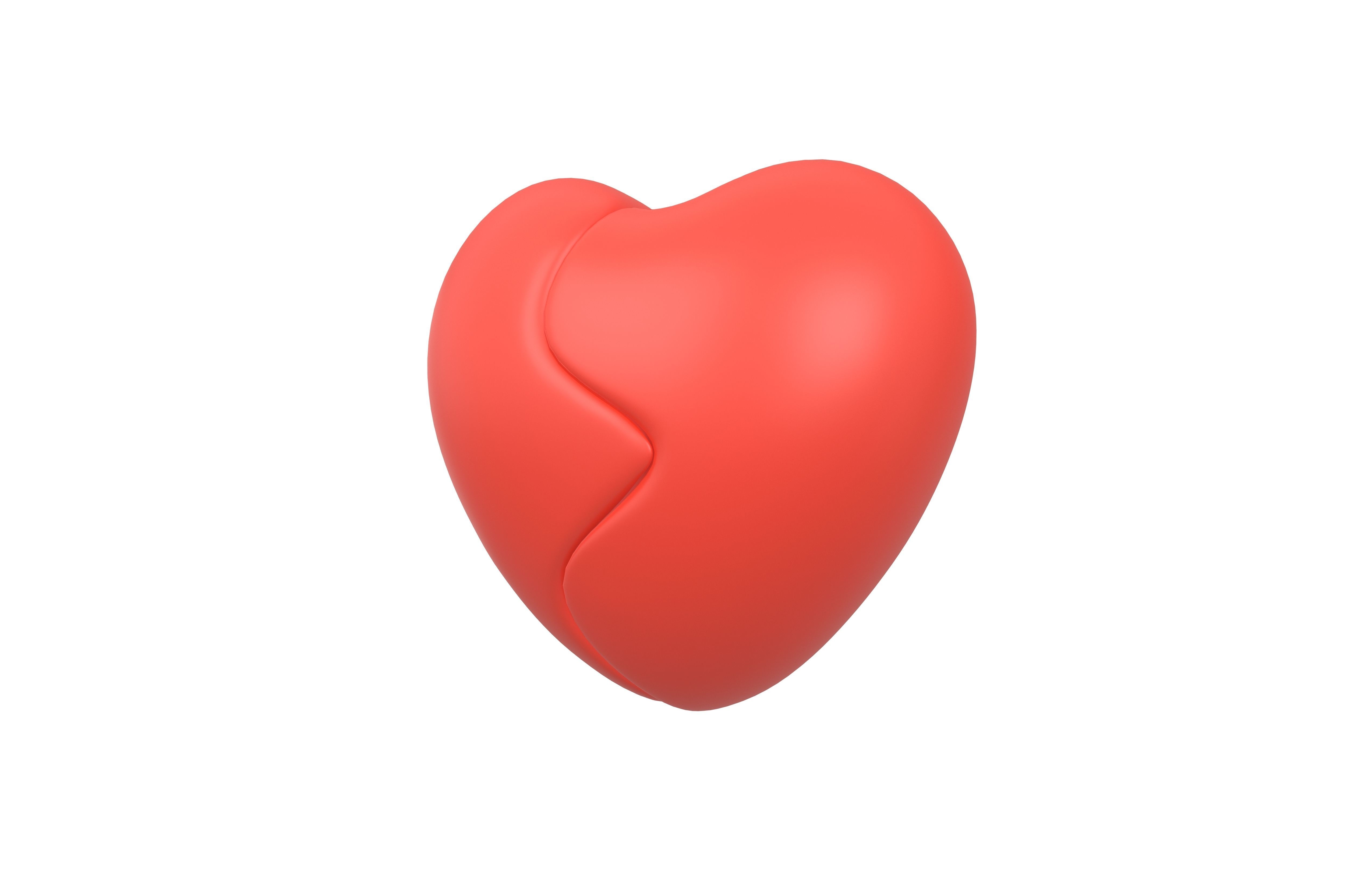 Broken Heart v1 001 Low-poly 3D model_2
