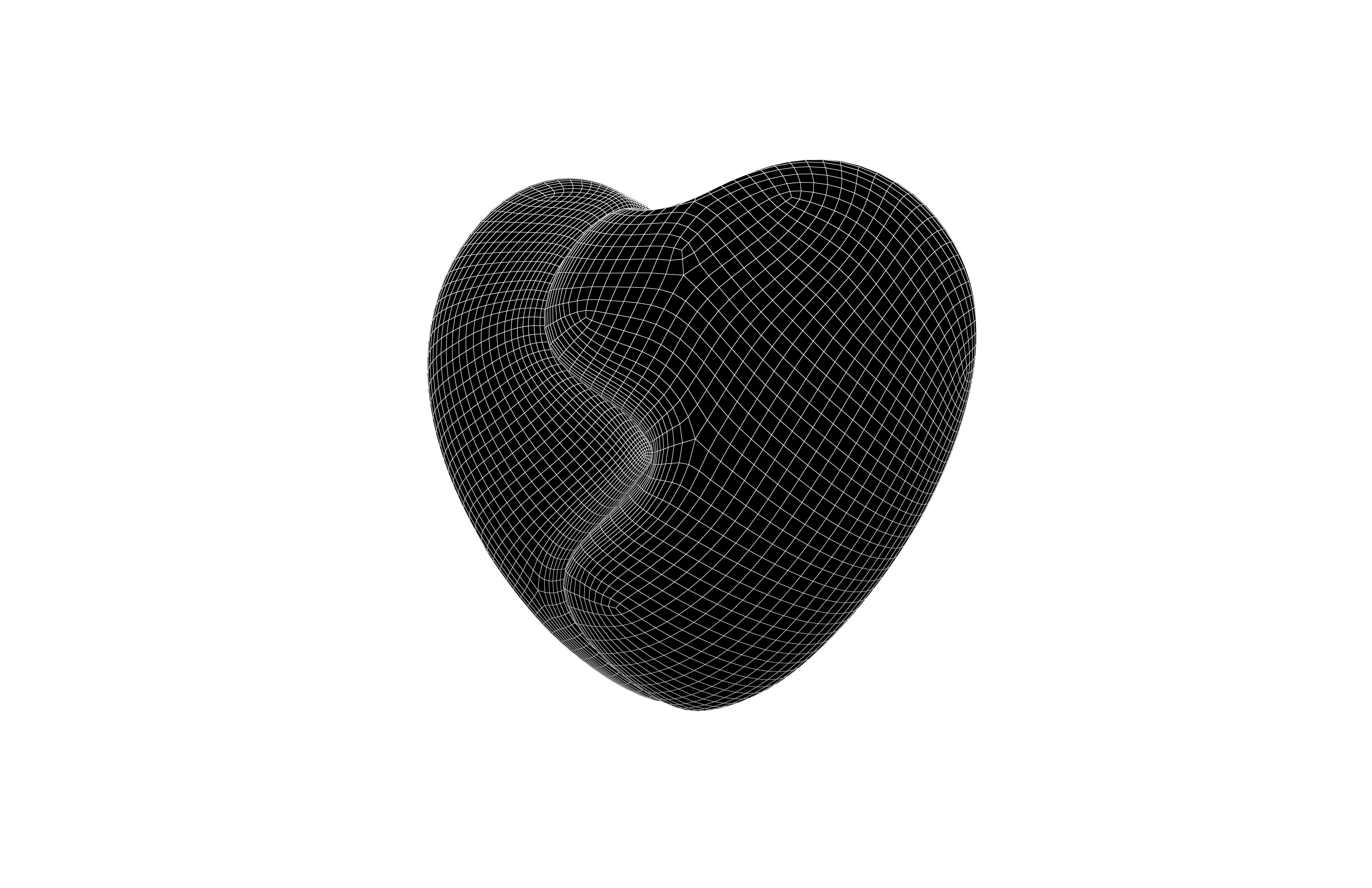 Broken Heart v1 001 Low-poly 3D model_6