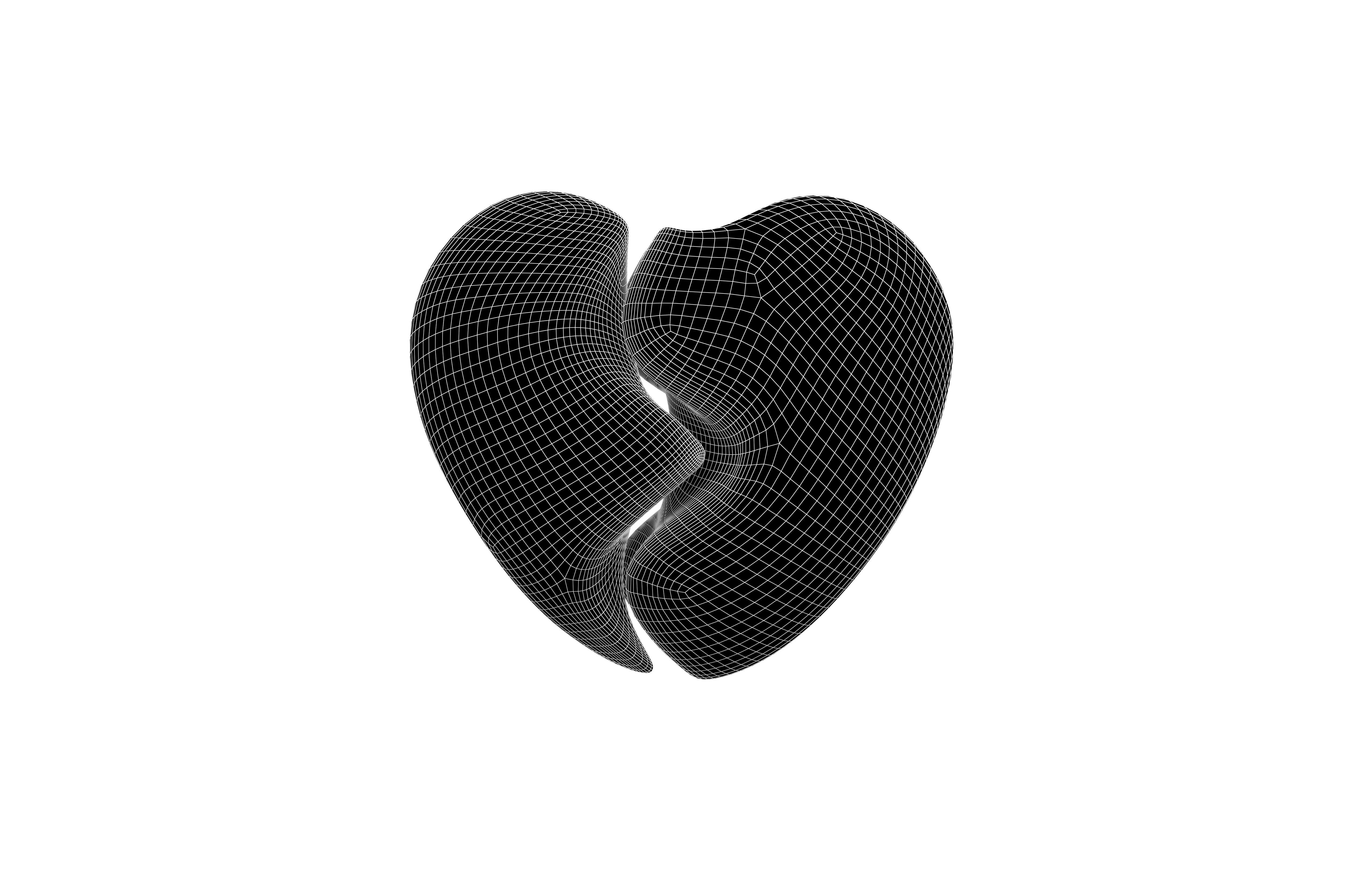 Broken Heart v2 005 Low-poly 3D model_7
