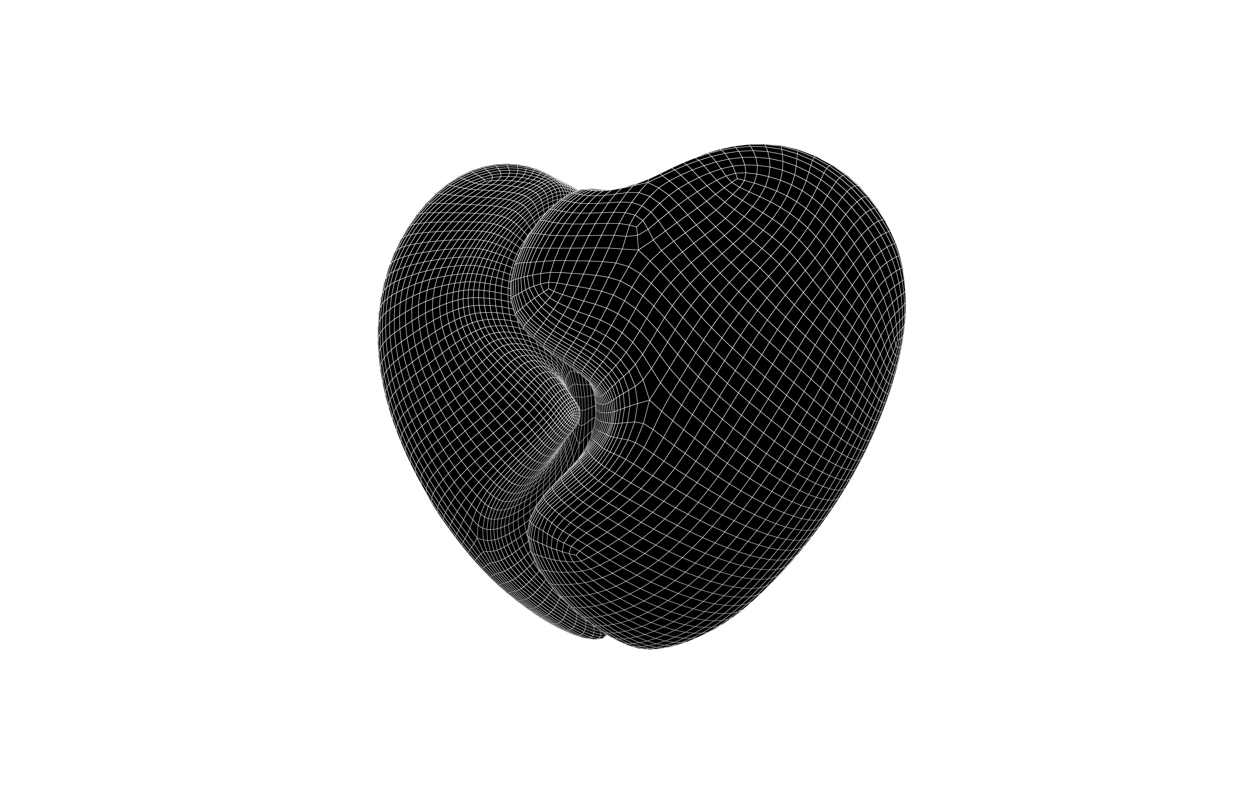 Broken Heart v2 005 Low-poly 3D model_5