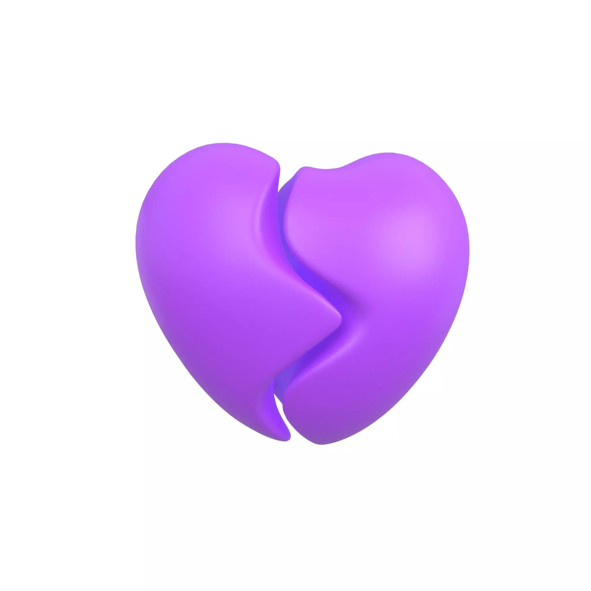 Broken Heart v2 008 Low-poly 3D model_0