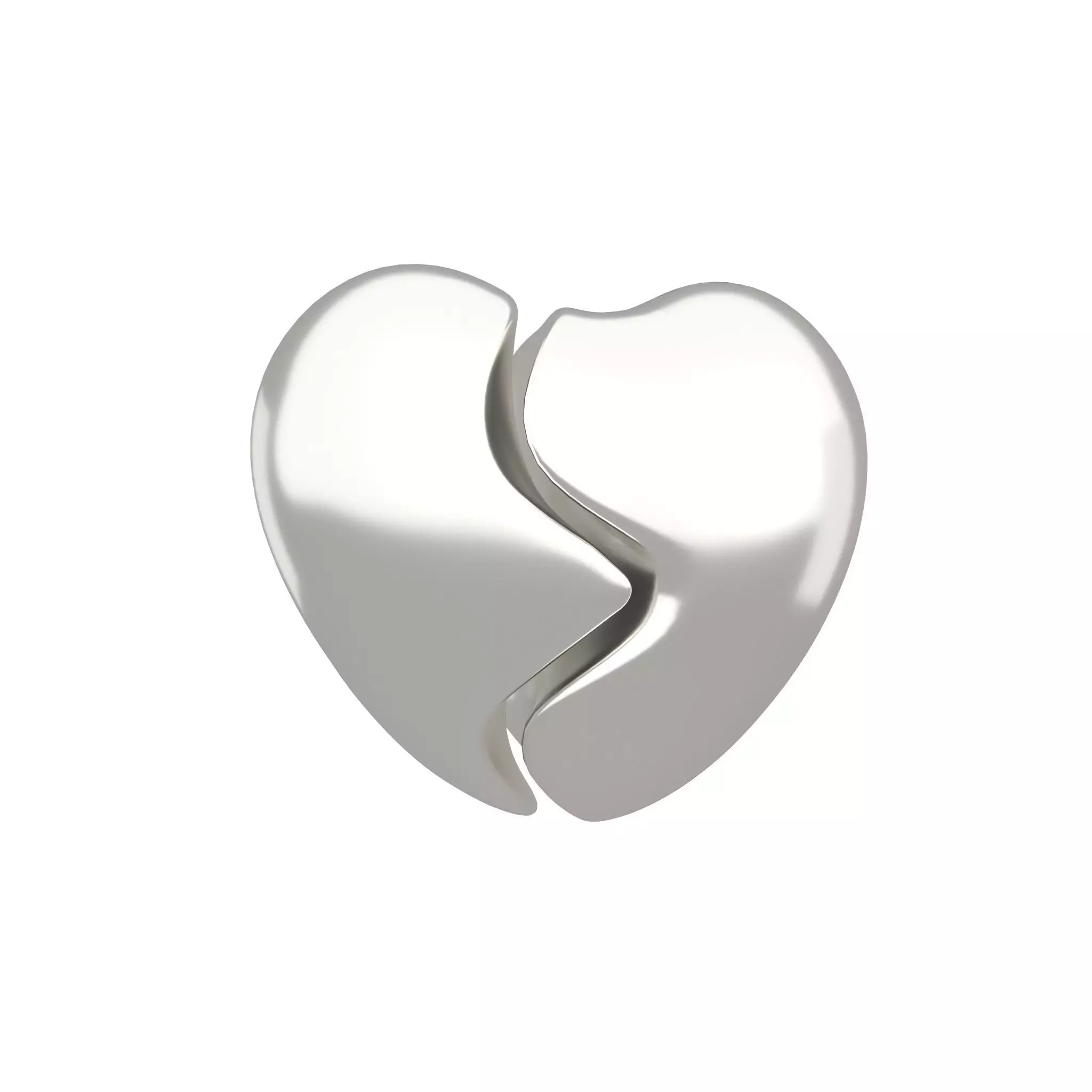 Broken Heart v2 011 Low-poly 3D model_0
