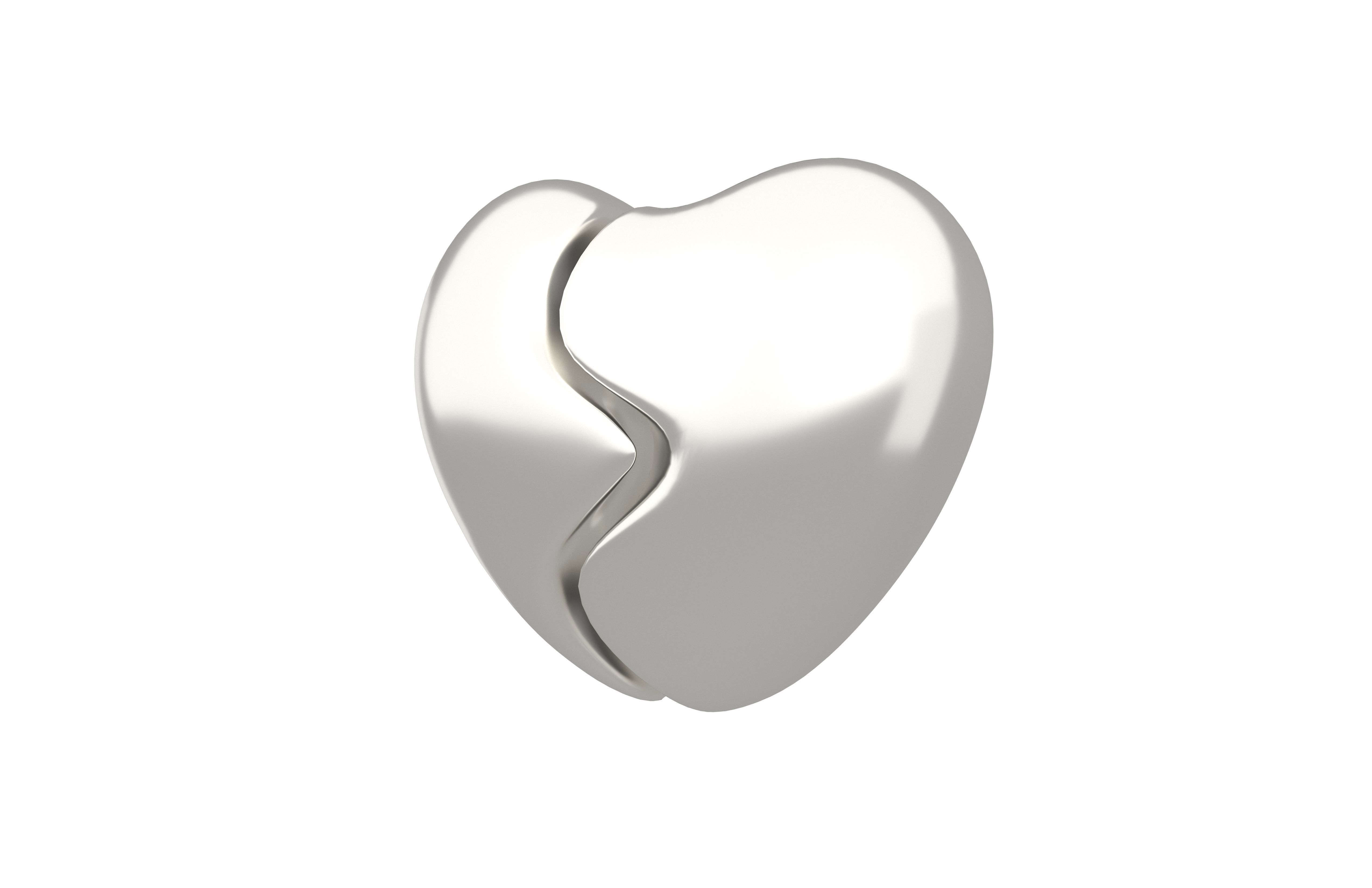 Broken Heart v2 011 Low-poly 3D model_3