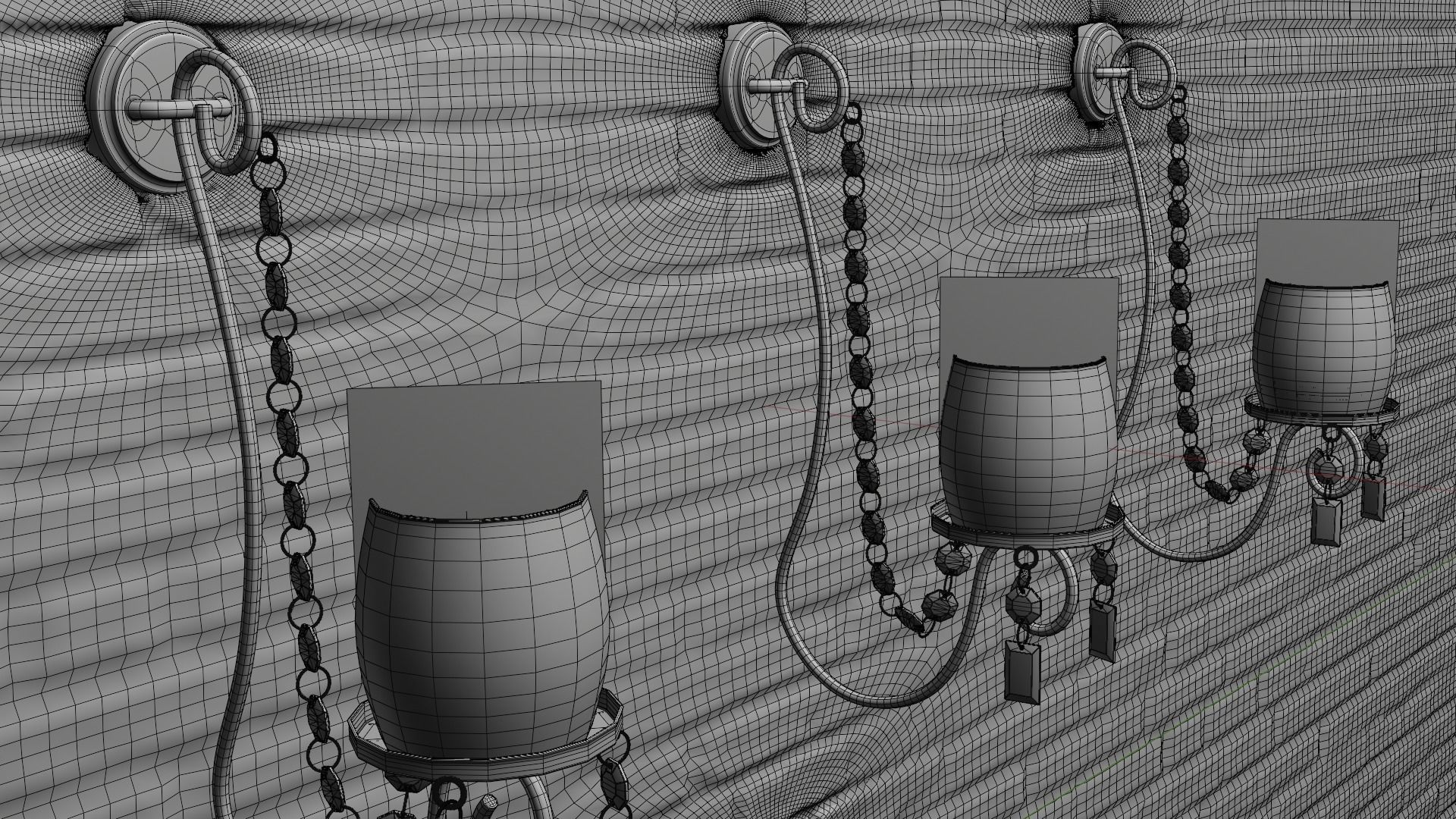 3D Candle Chandelier Free 3D model_9