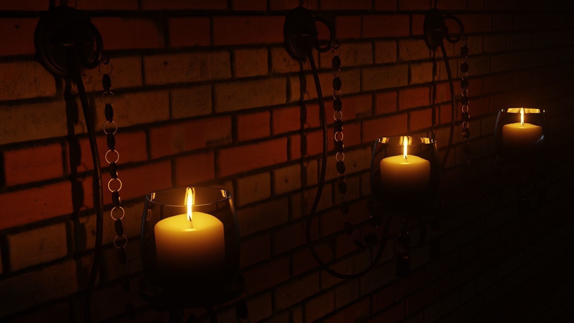 3D Candle Chandelier Free 3D model_8