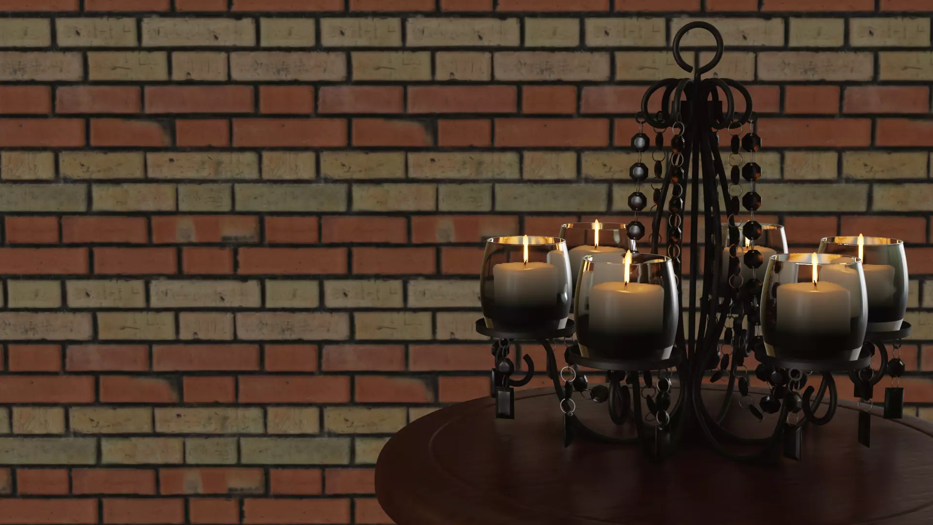 3D Candle Chandelier Free 3D model_0