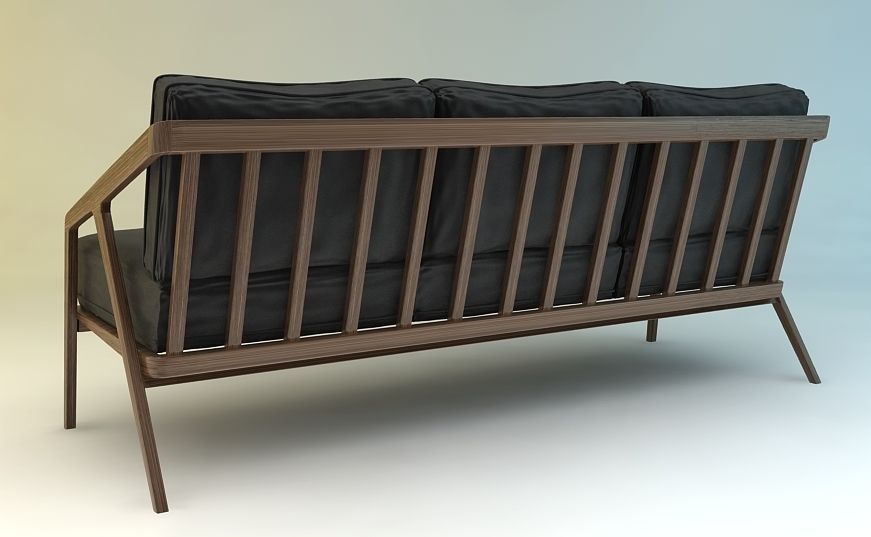 Sofa Design Katakana 3D model_2
