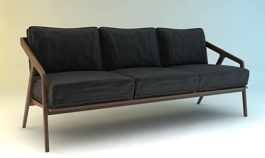 Sofa Design Katakana 3D model_1