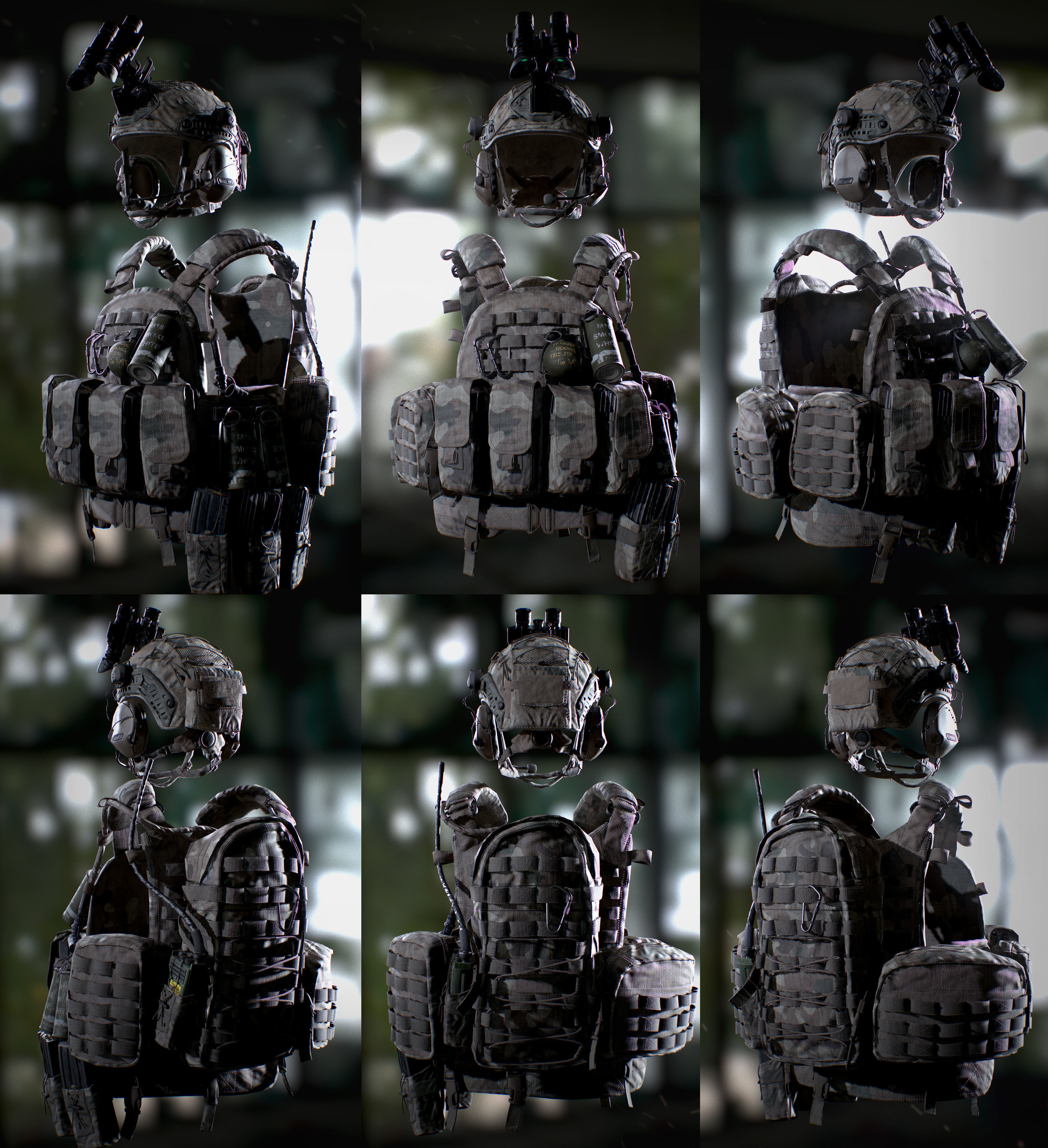 US SOF Soldier Low-poly 3D model_3