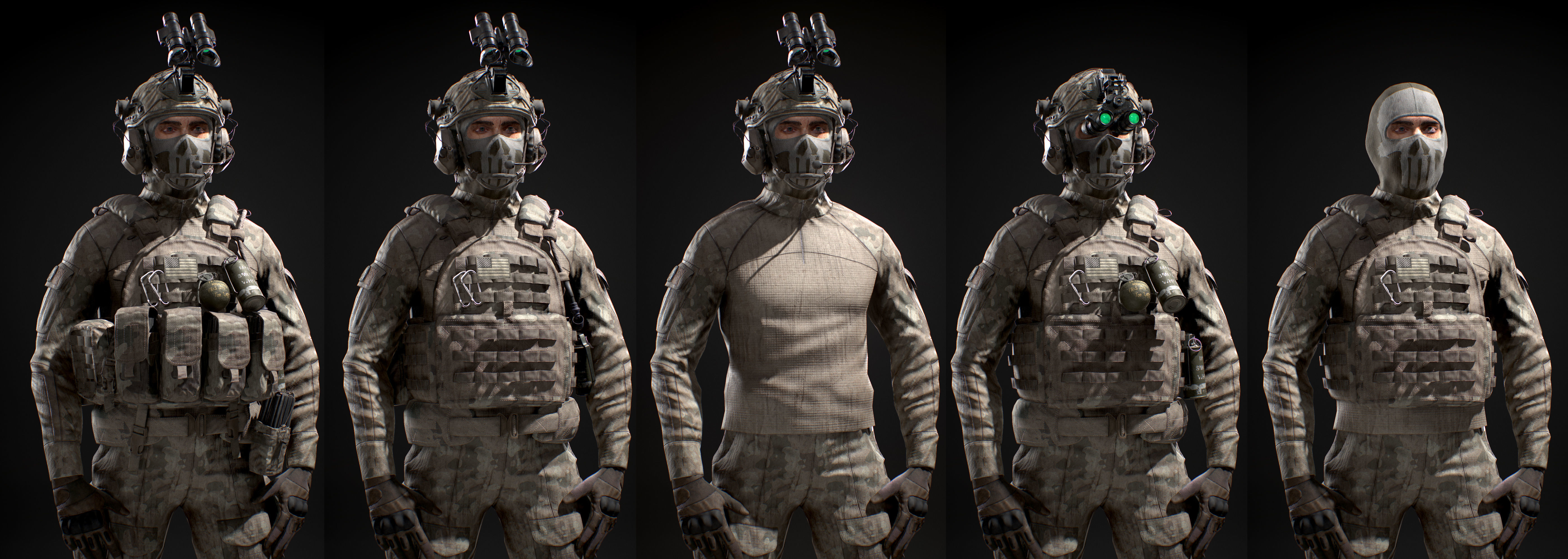 US SOF Soldier Low-poly 3D model_1