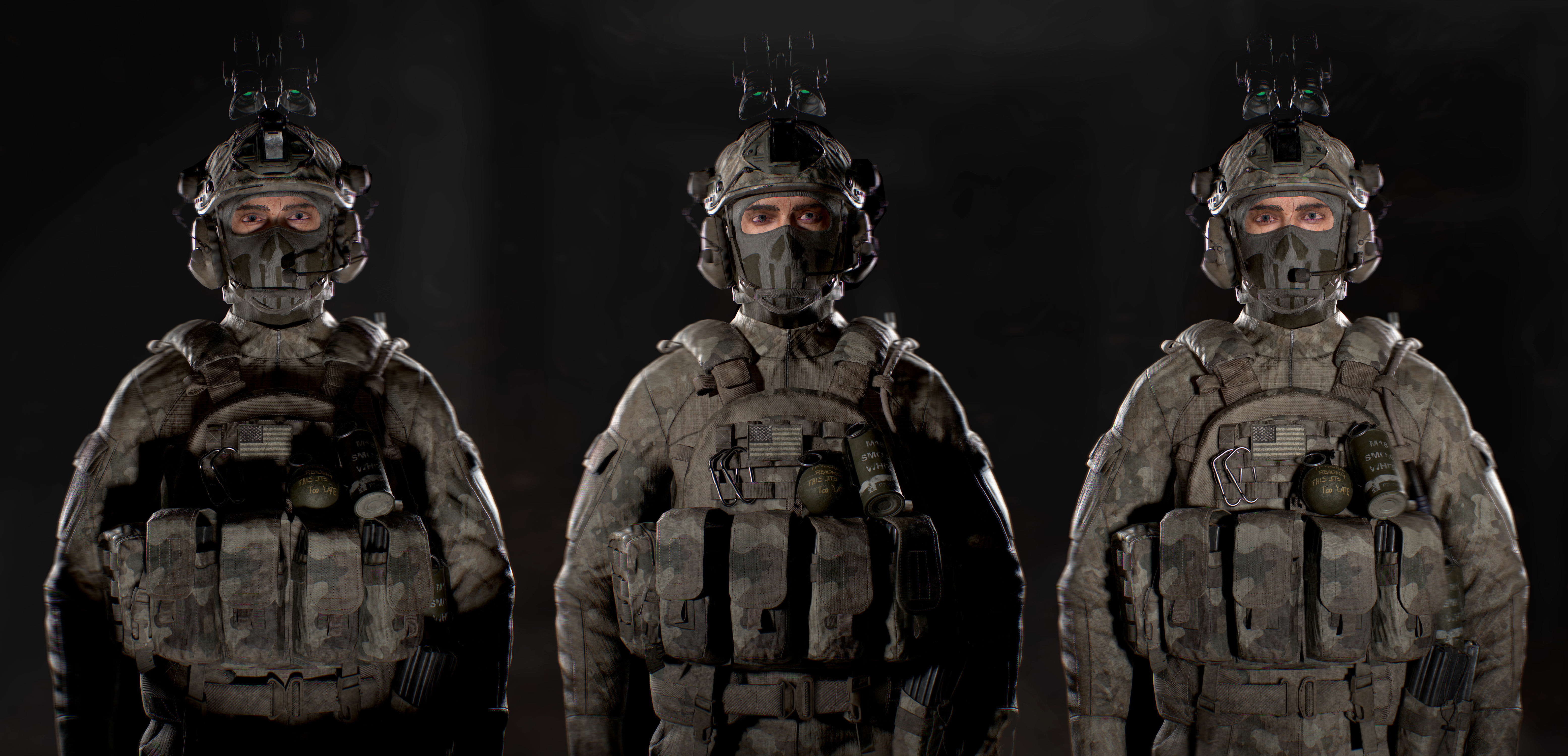 US SOF Soldier Low-poly 3D model_9