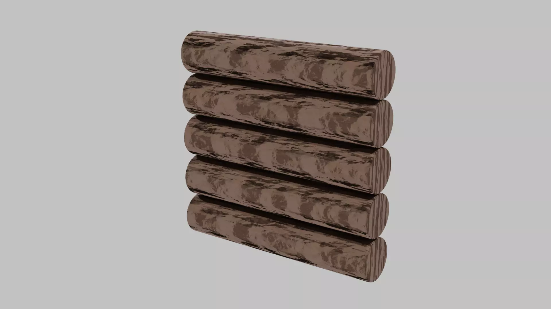 Wooden Wall Low-poly 3D model