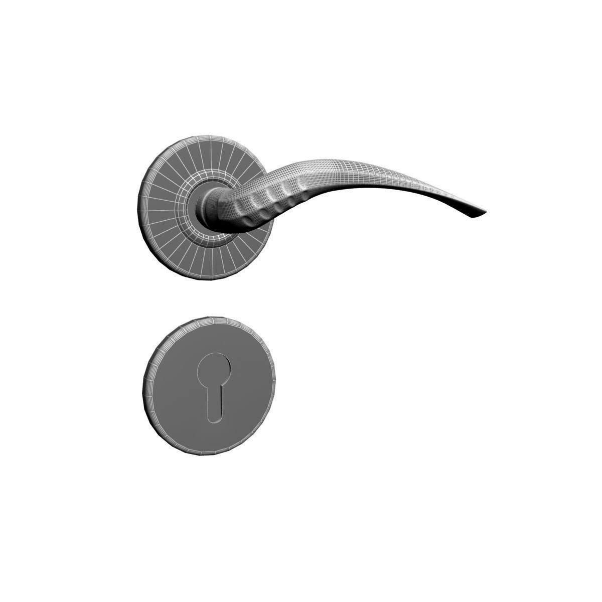 Door Handle 02 3D model_2