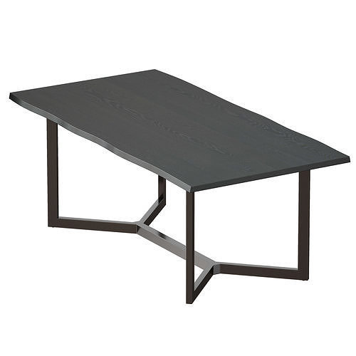 Verge Black Live Edge Dining Tables Crate and Barrel 3D model