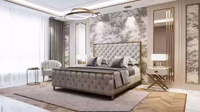 Modern Bedroom Interior 3D model