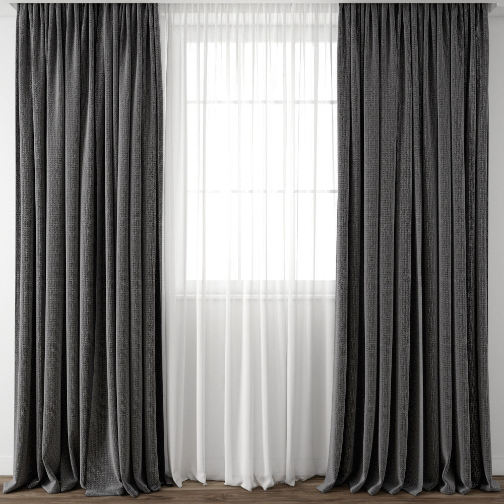 Curtain101 blackout curtains for living room 3D model_3