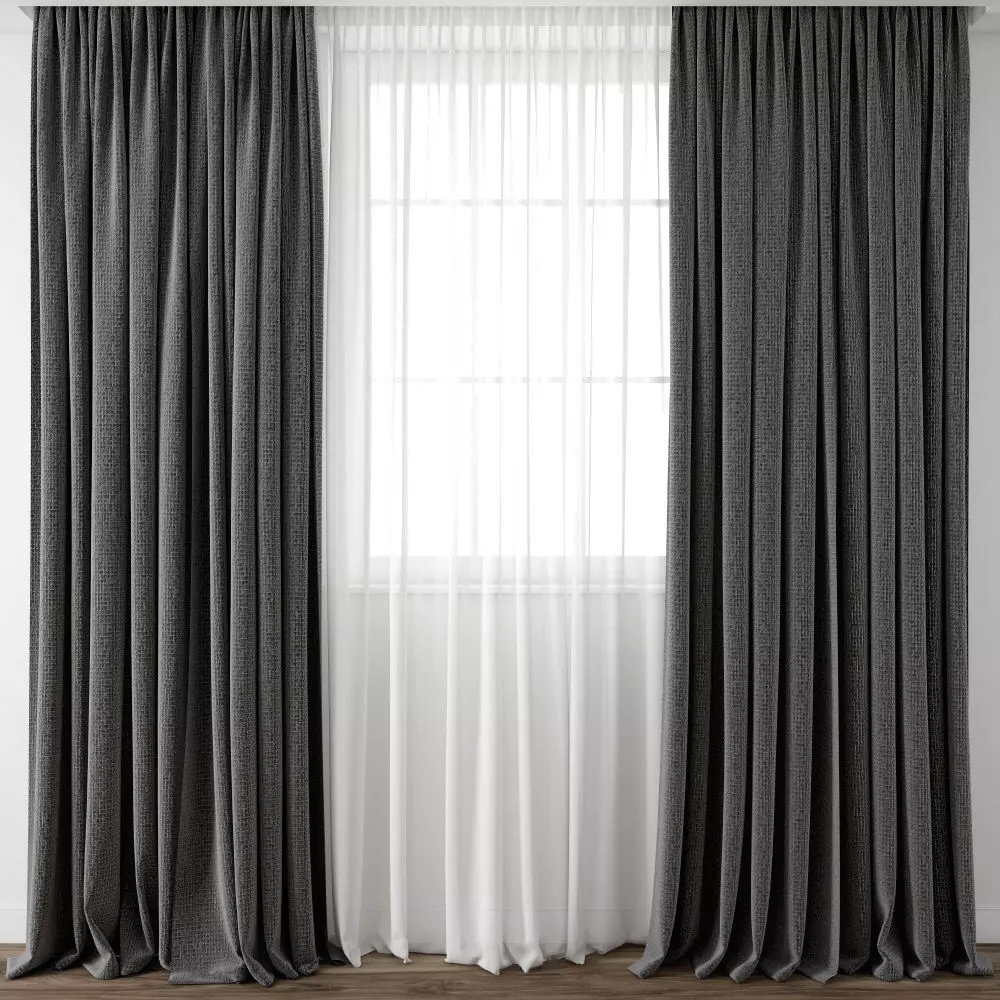 Curtain101 blackout curtains for living room 3D model_0