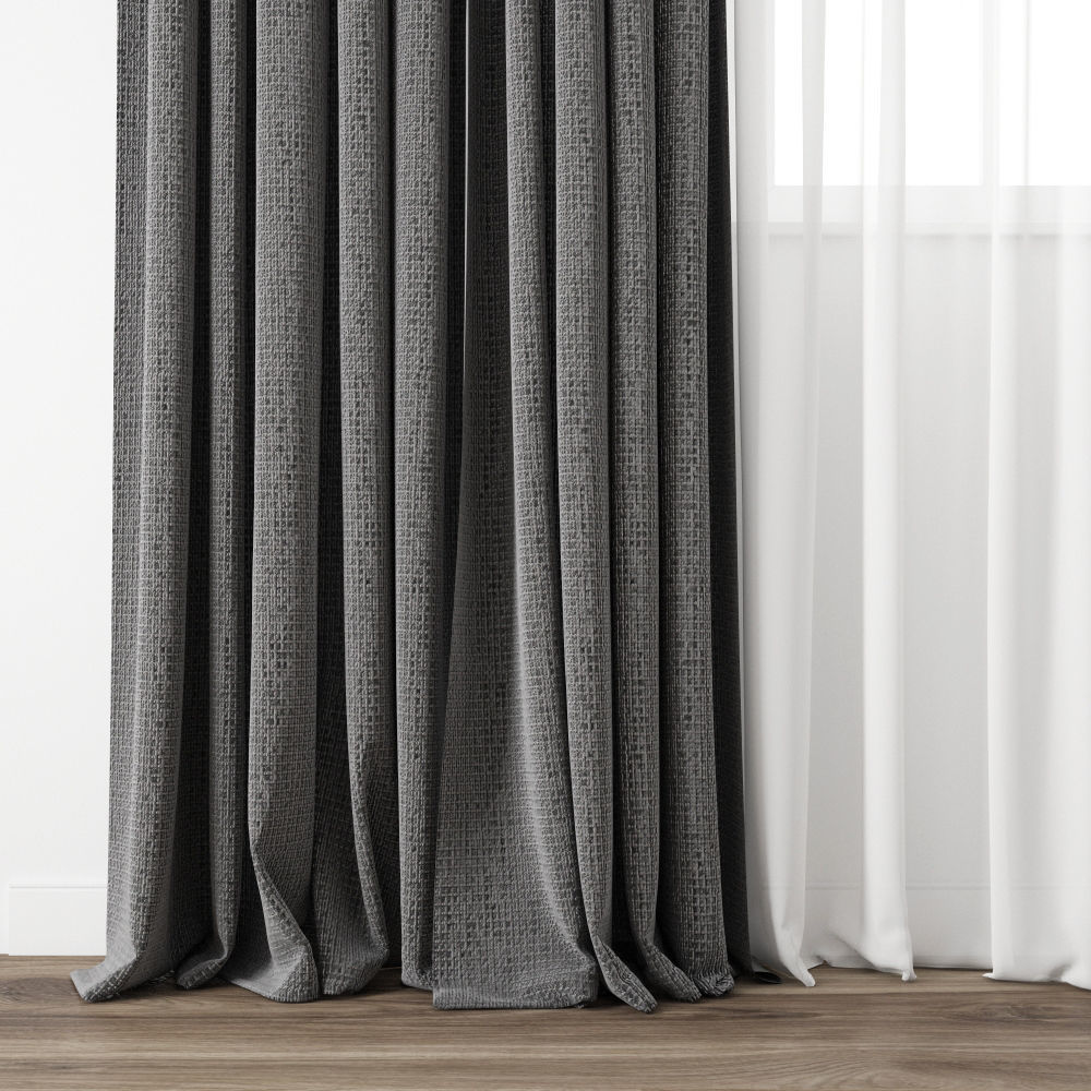 Curtain101 blackout curtains for living room 3D model_4