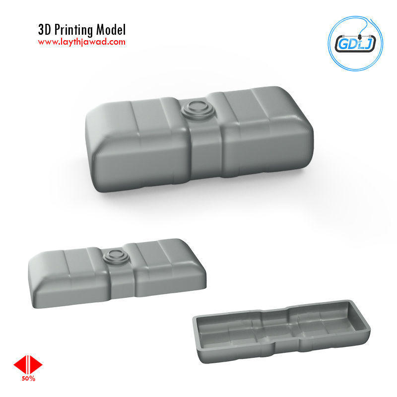 Vehicle Fuel Tank 3D print model_1