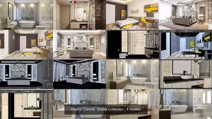 Interior Corona  Scene Collection 